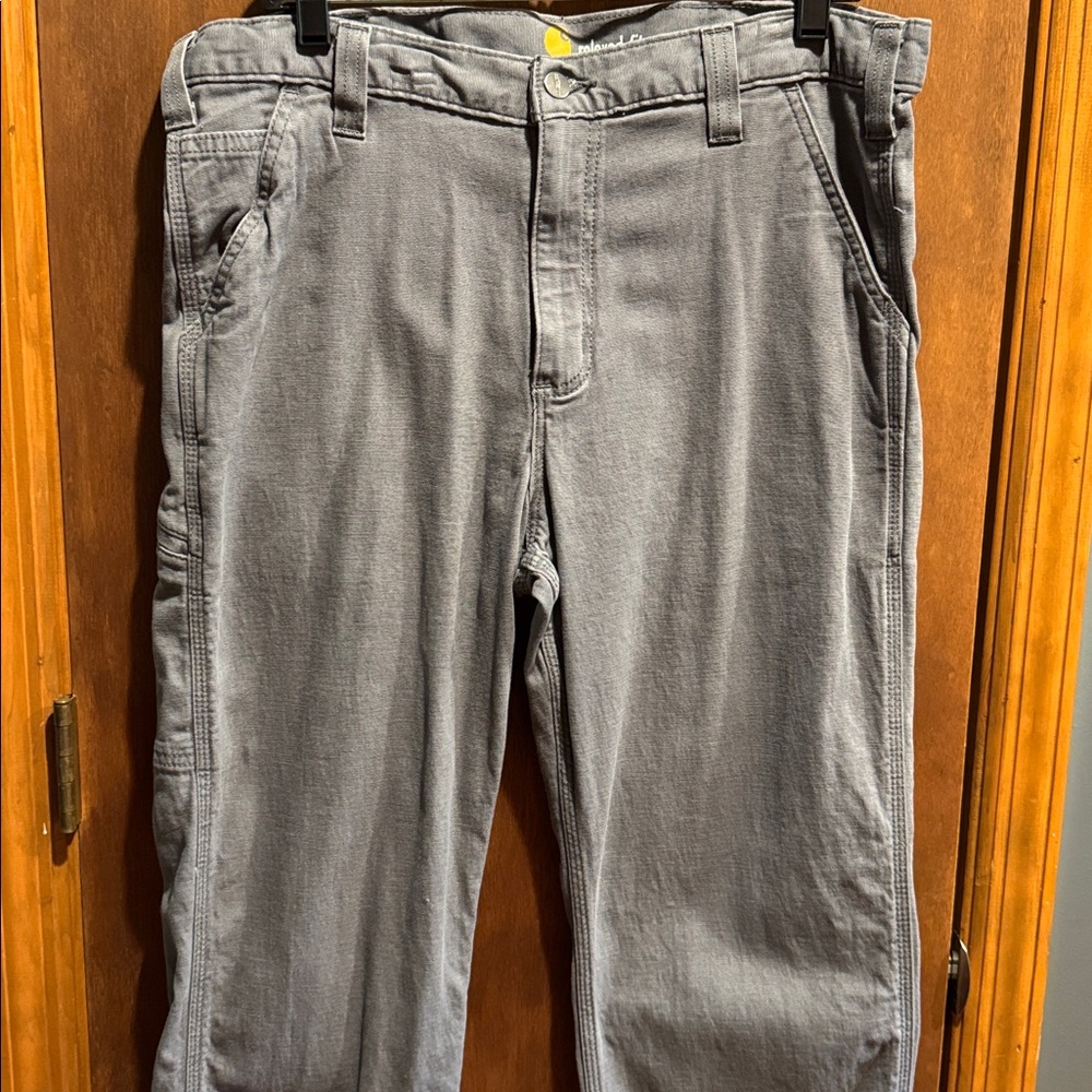 Carhartt Relaxed Fit Gray Twill Pants/ Jeans